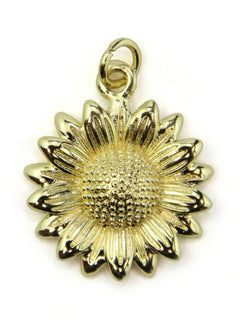 Charm fleur tournesol laiton 20 mm