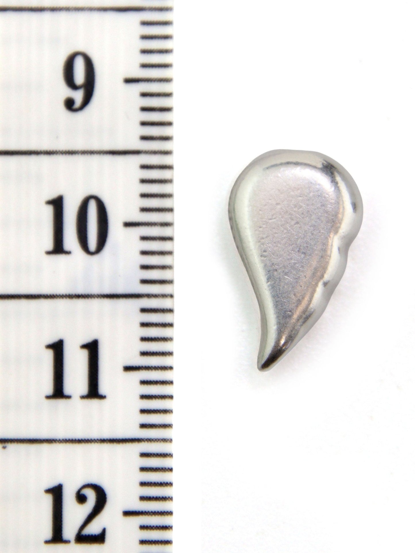 Charm goutte argent 15 mm - Solyluna Macramé