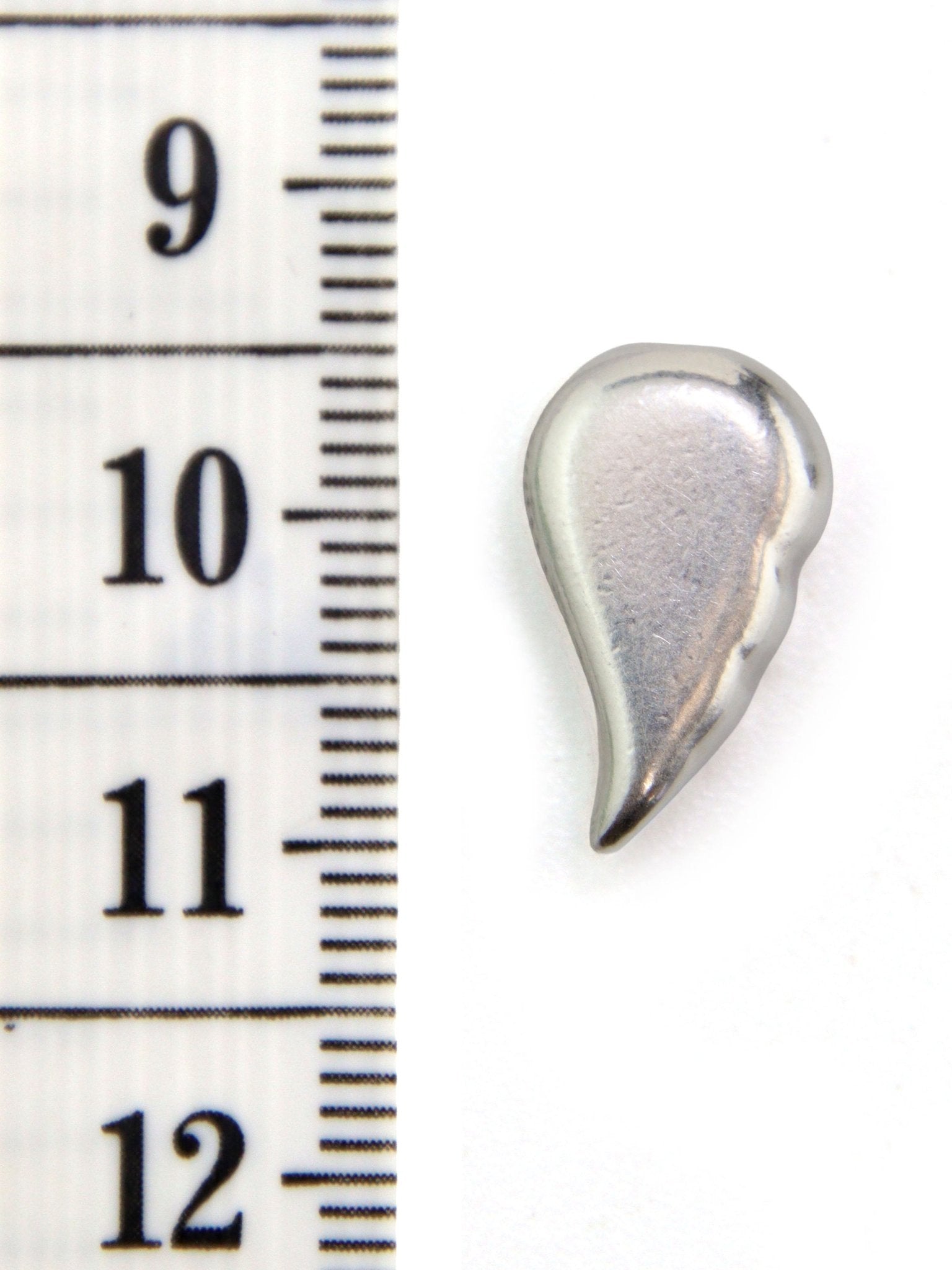 Charm goutte argent 15 mm - Solyluna Macramé