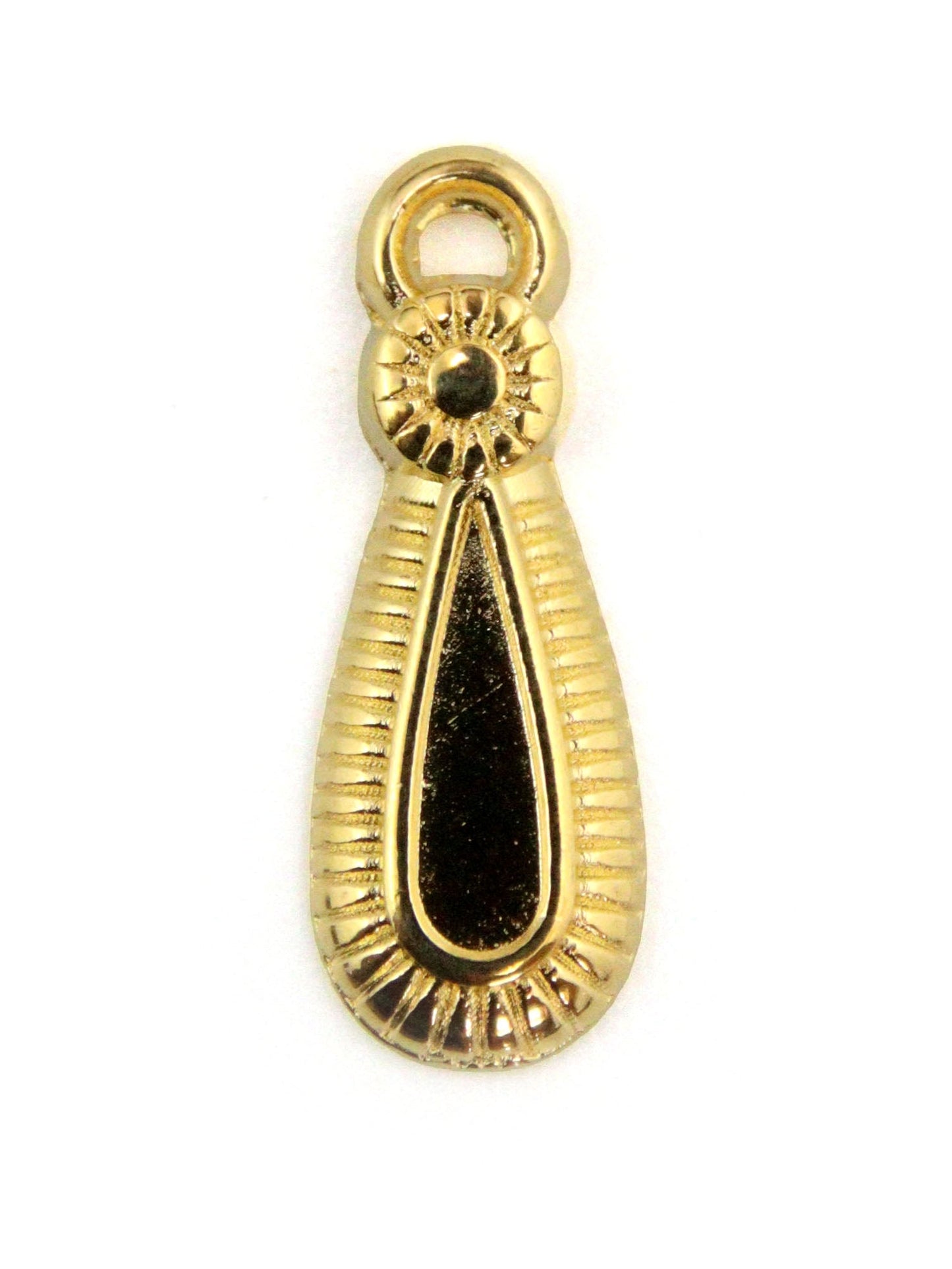 Charm goutte striée 20 mm - Solyluna Macramé