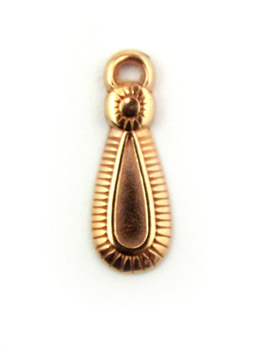 Charm goutte striée 20 mm - Solyluna Macramé