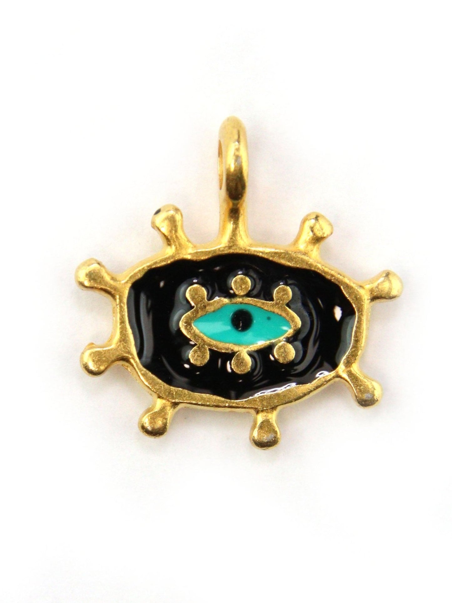 Charm grand oeil zamak 16 mm - Solyluna Macramé
