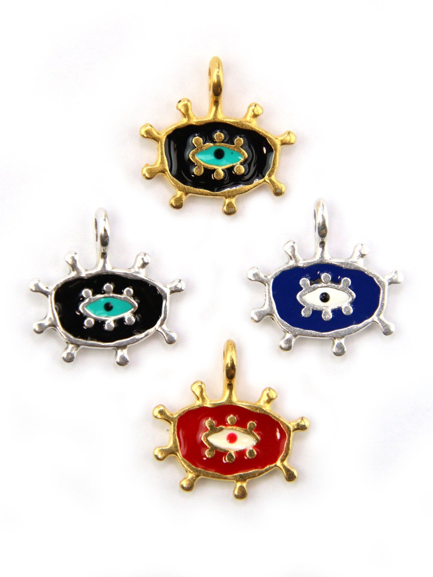 Charm grand oeil zamak 16 mm - Solyluna Macramé