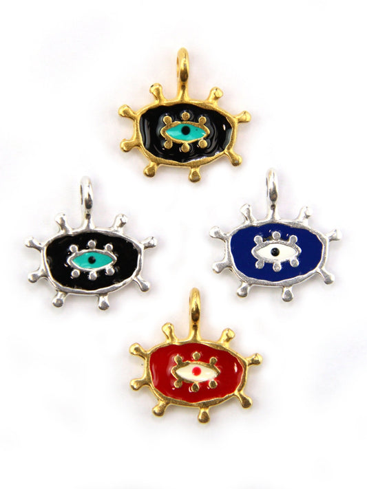 Charm grand oeil zamak 16 mm - Solyluna Macramé