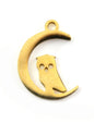 Charm hibou sur la lune Halloween 12mm - Solyluna Macramé