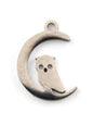 Charm hibou sur la lune Halloween 12mm - Solyluna Macramé