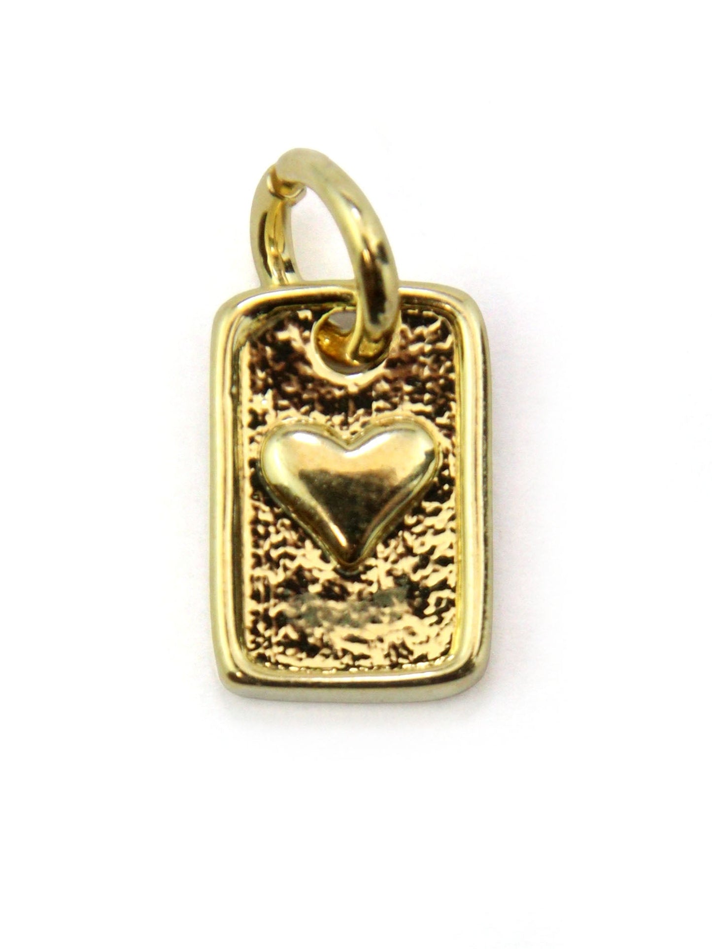 Charm lettre d'amour laiton 10 mm - Solyluna Macramé
