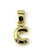 Charm lettres A-Z laiton 10 mm - Solyluna Macramé