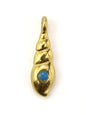 Charm long coquillage zamak 15 mm - Solyluna Macramé