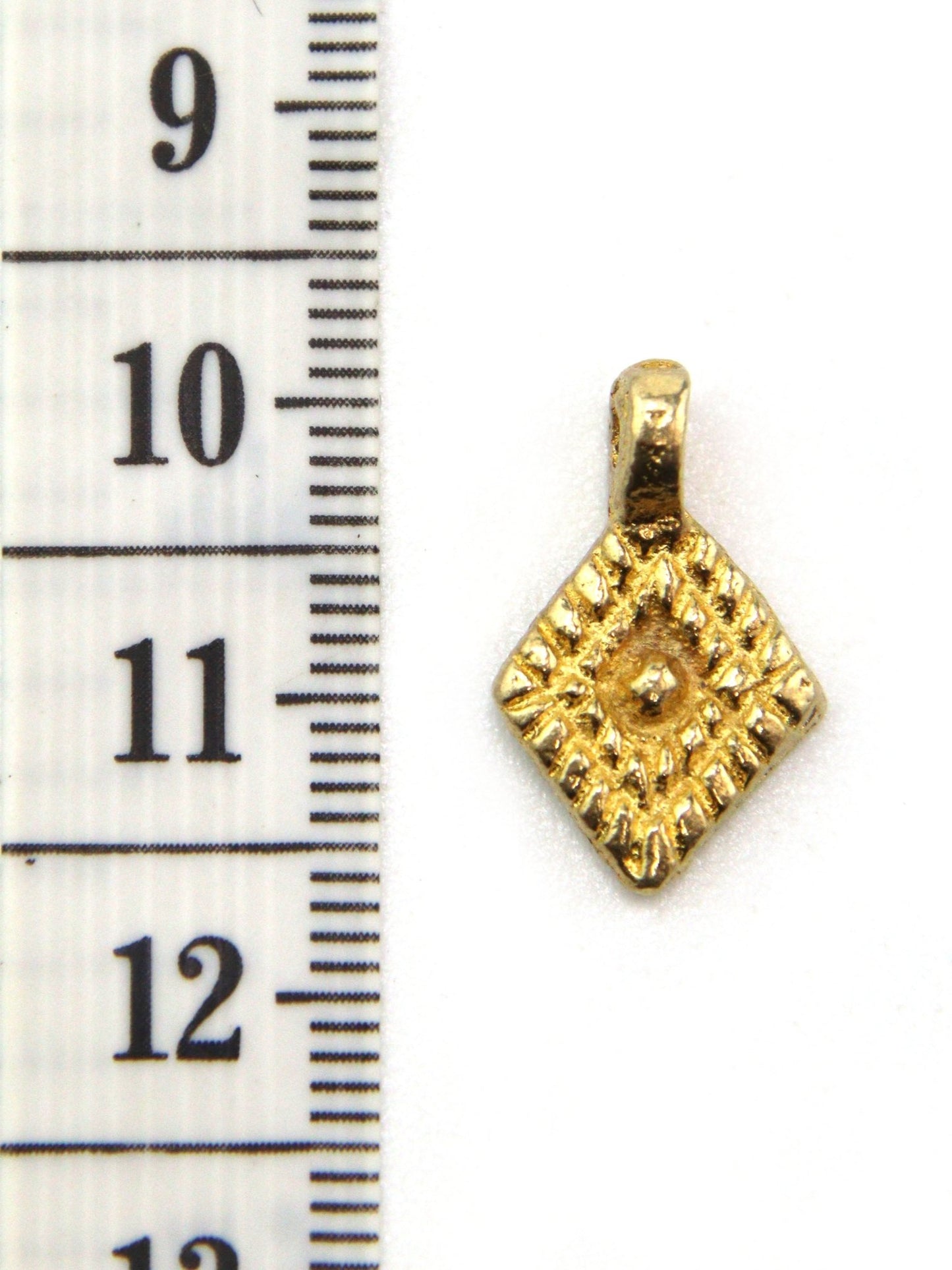 Charm losange indien laiton 17 mm - Solyluna Macramé