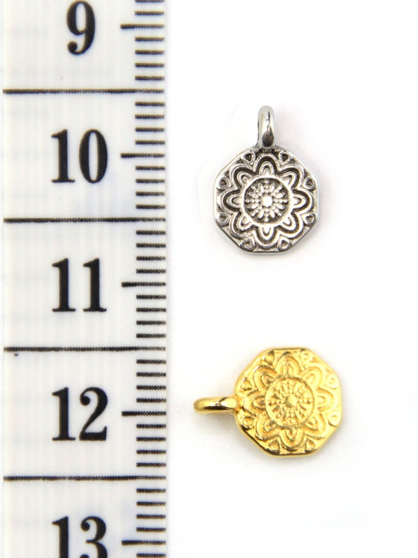 Charm mandala zamak 9 mm - Solyluna Macramé