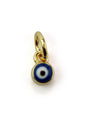 Charm mini oeil coloré laiton 5 mm - Solyluna Macramé
