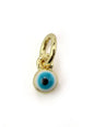 Charm mini oeil coloré laiton 5 mm - Solyluna Macramé