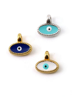 Charm oeil ovale zamak 8 mm