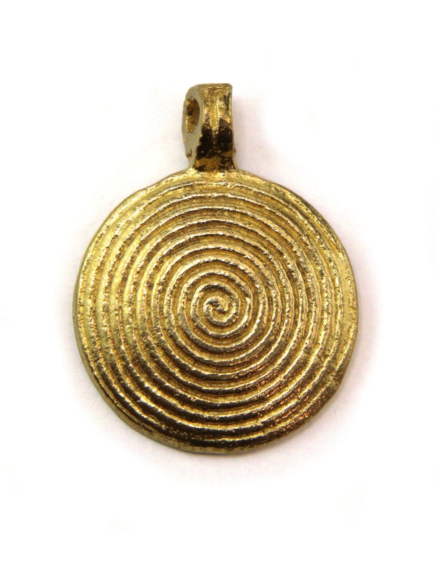 Charm pendentif rond indien laiton 30 mm - Solyluna Macramé