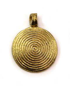 Charm pendentif rond indien laiton 30 mm