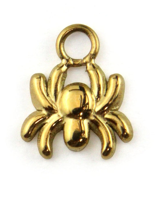 Charm petite araignée doré 7,5mm - Solyluna Macramé