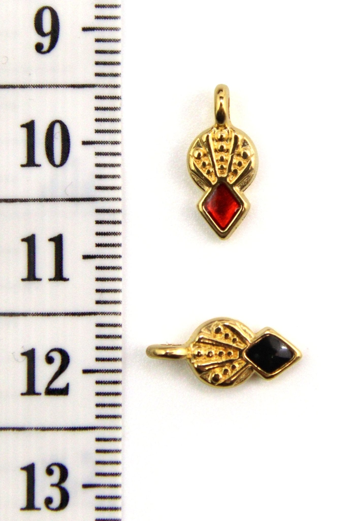 Charm pointe géométrique - 6x10mm - Ø1.7mm - Solyluna Macramé