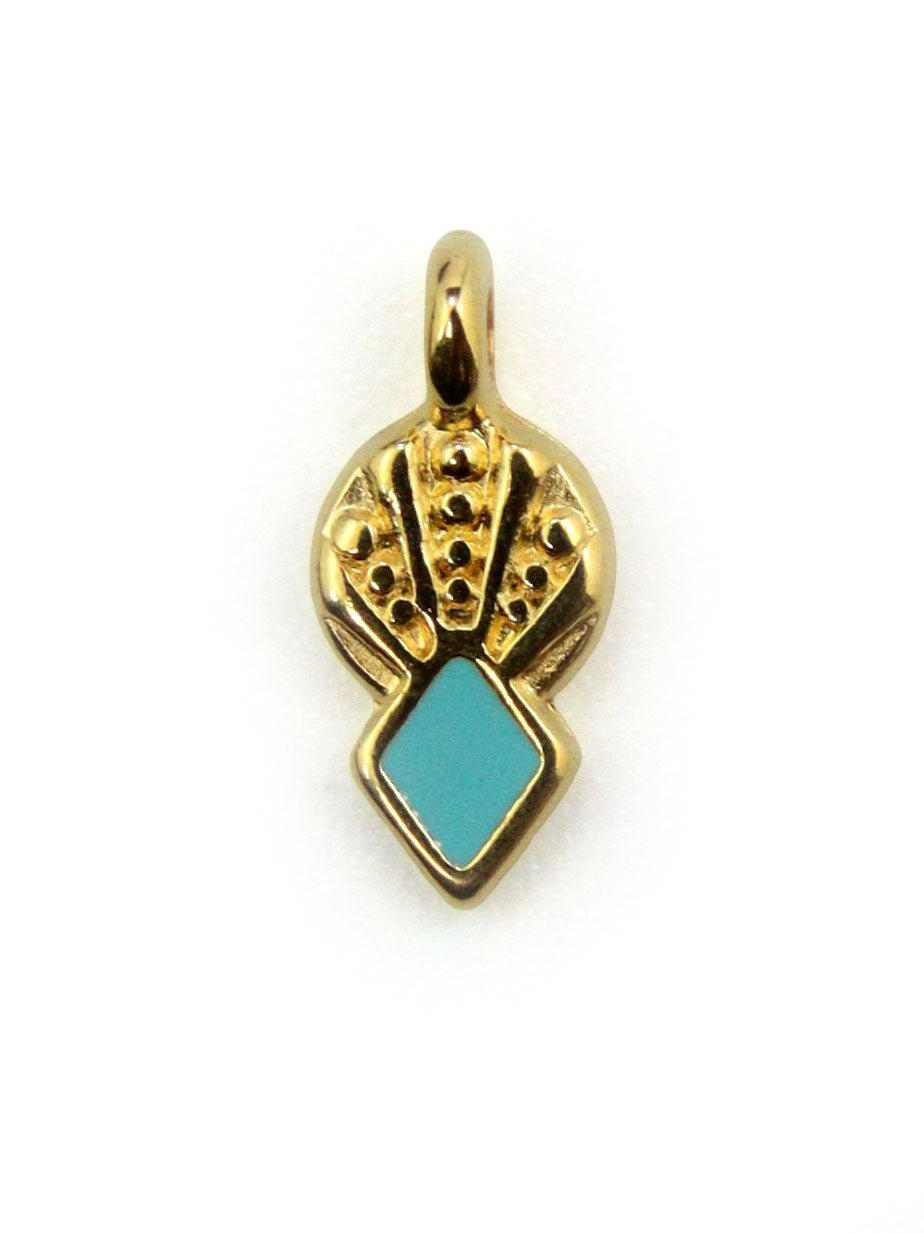 Charm pointe géométrique - 6x10mm - Ø1.7mm - Solyluna Macramé