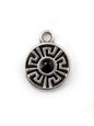 Charm rond avec méandre - 11.4mm - Solyluna Macramé