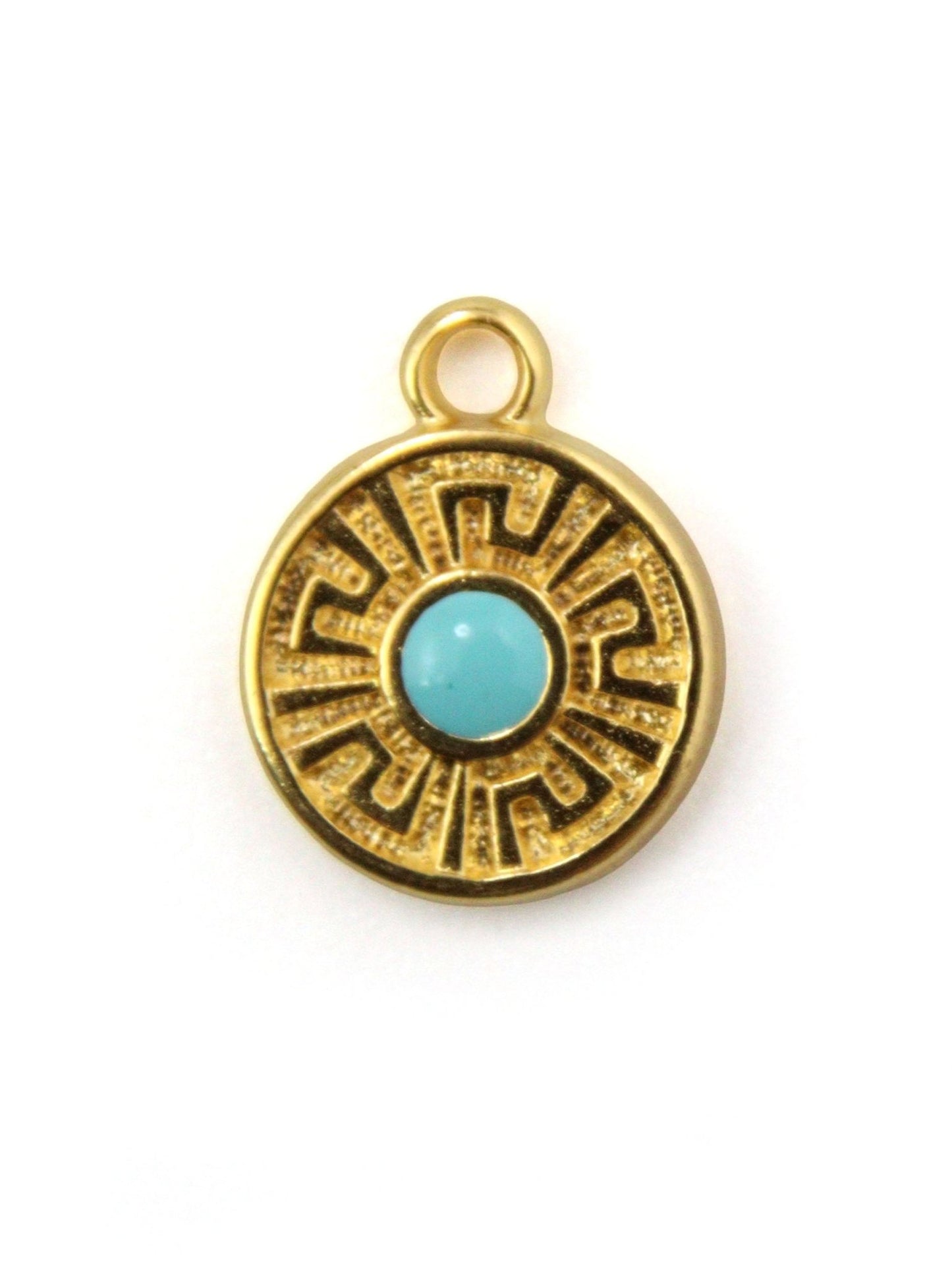 Charm rond avec méandre - 11.4mm - Solyluna Macramé