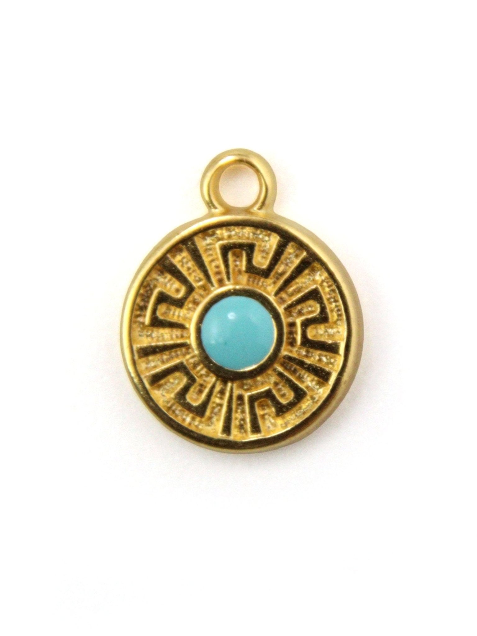 Charm rond avec méandre - 11.4mm - Solyluna Macramé