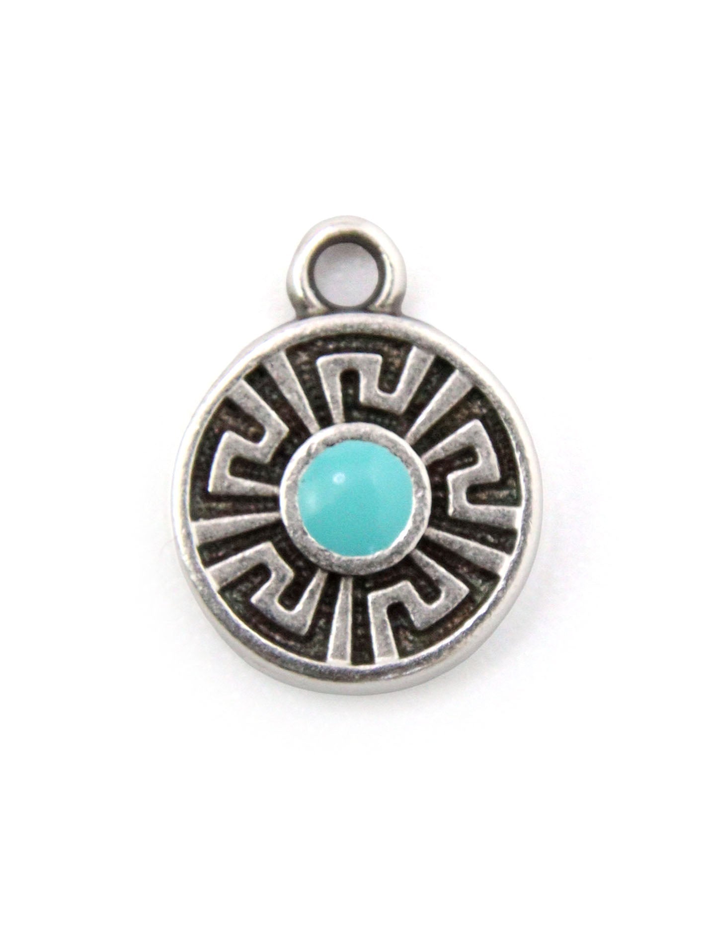 Charm rond avec méandre - 11.4mm - Solyluna Macramé