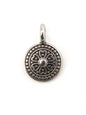 Charm rond trèfle zamak 13 mm - Solyluna Macramé