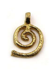 Charm spirale indien laiton 15 mm