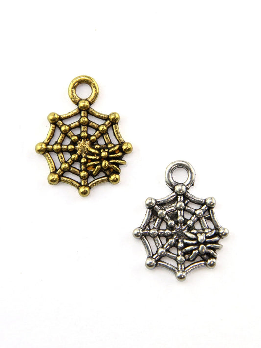 Charm toile d’araignée Halloween 17mm - Solyluna Macramé