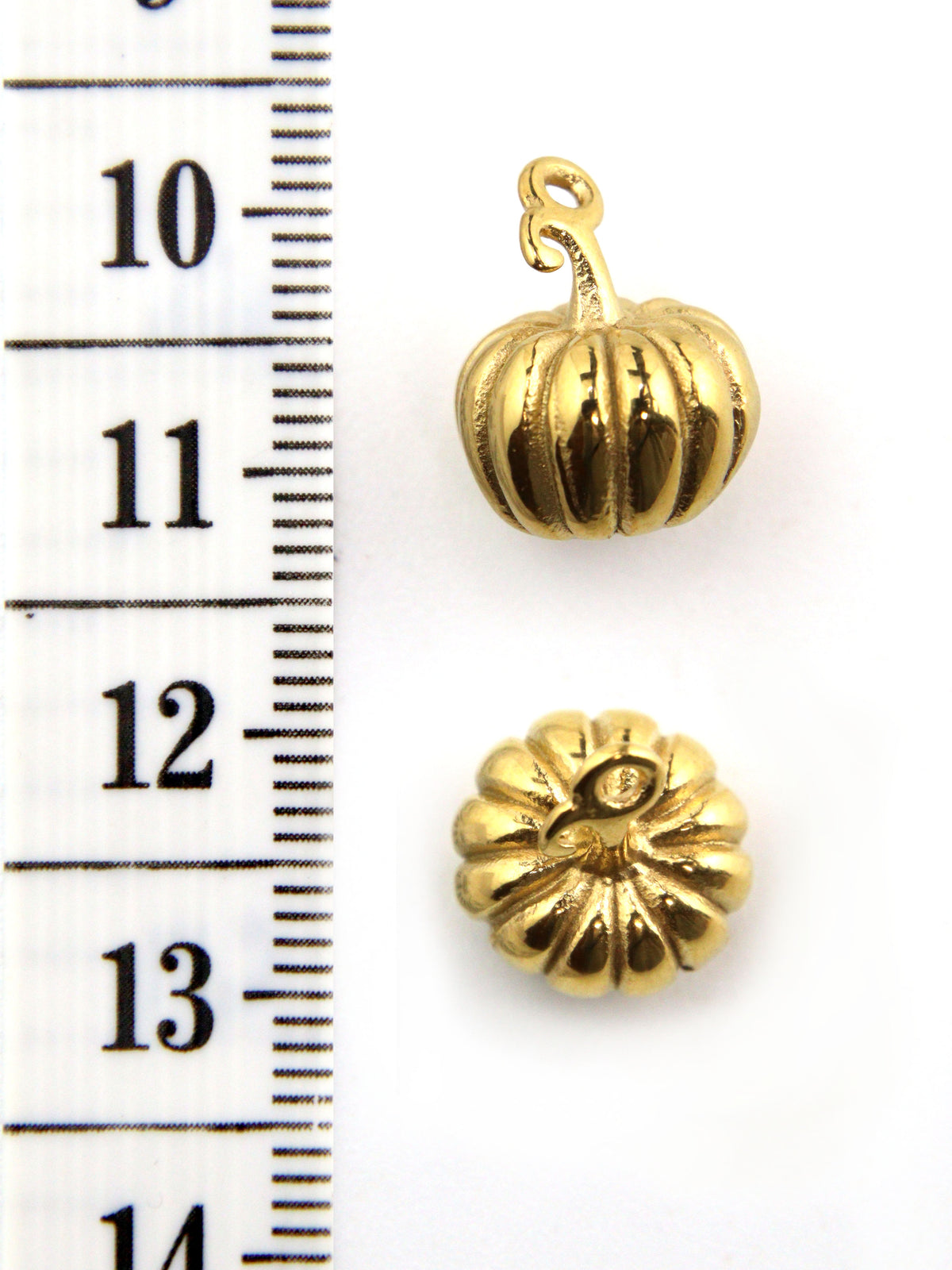 Charm citrouille 3D doré 14,5mm