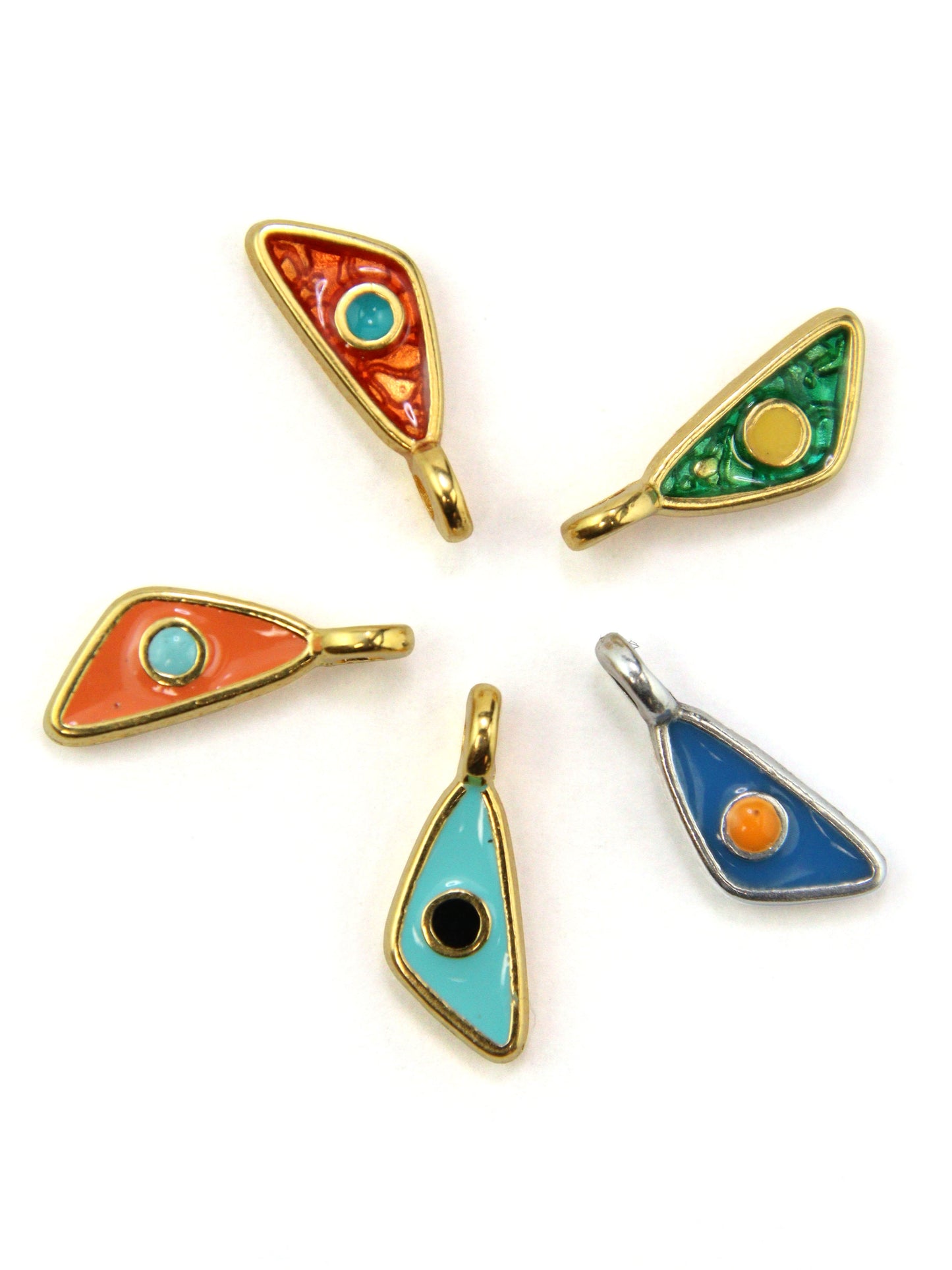Charm triangle émaillé zamak 9 mm