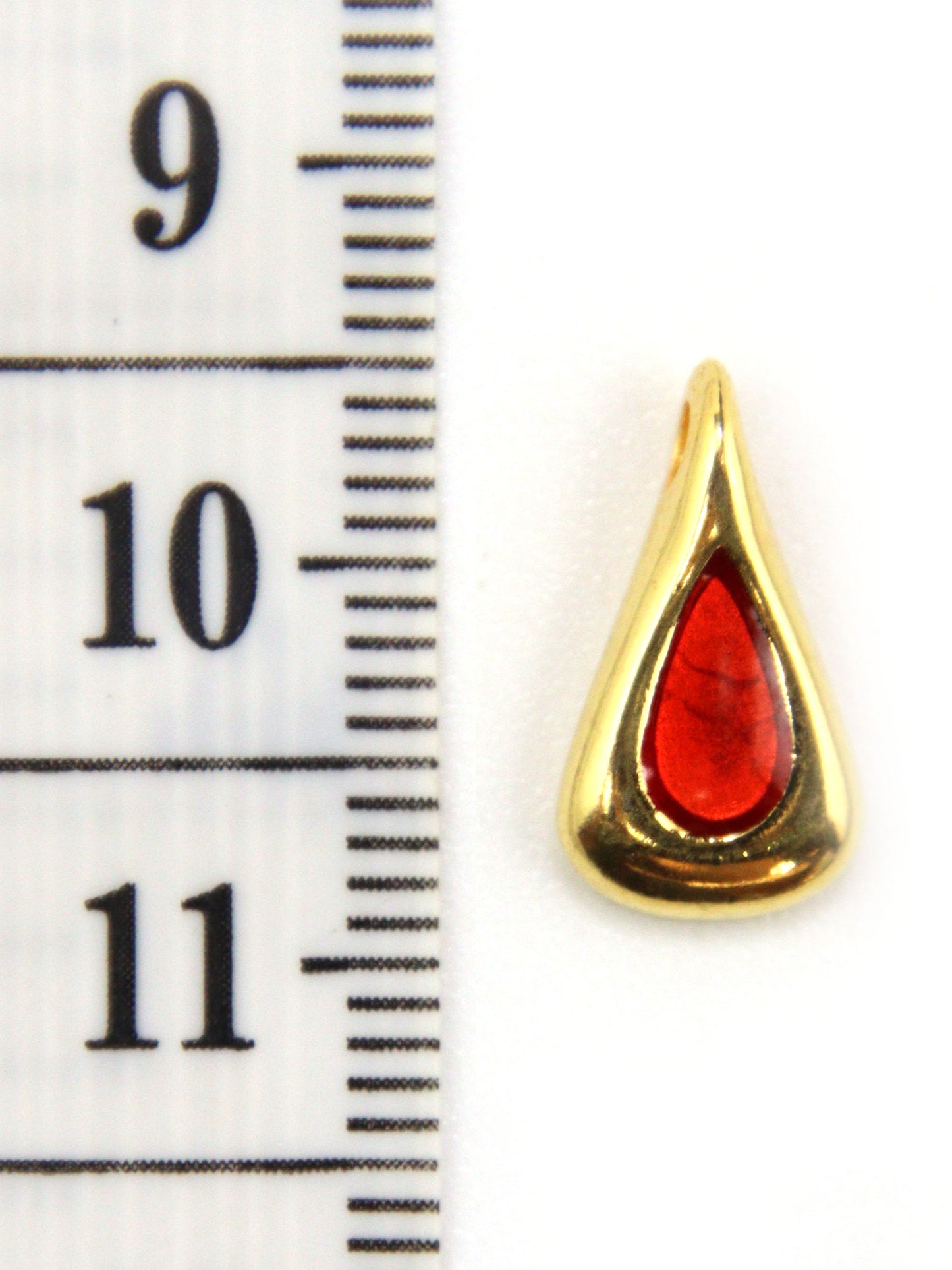 Charm goutte rouge zamak 14 mm
