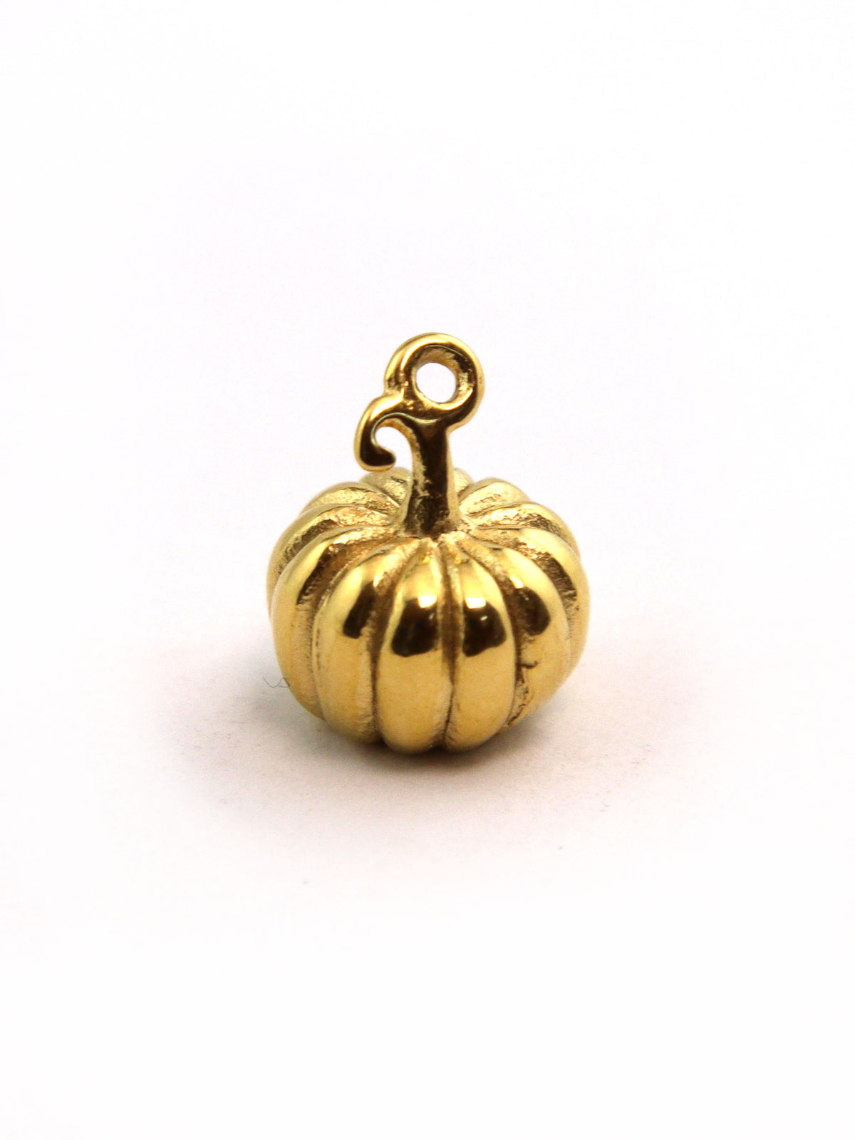 Charm citrouille 3D doré 14,5mm