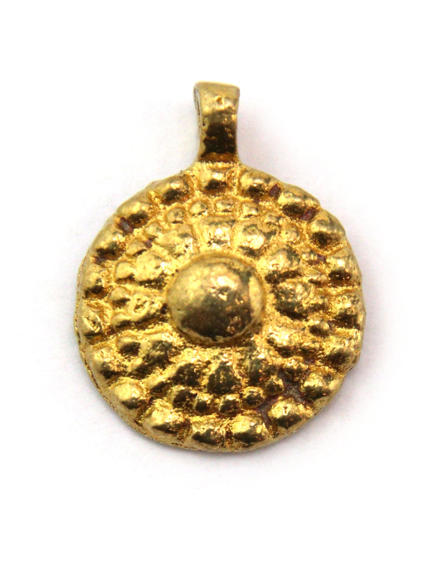 Charm médaillon bouton indien laiton 20 mm