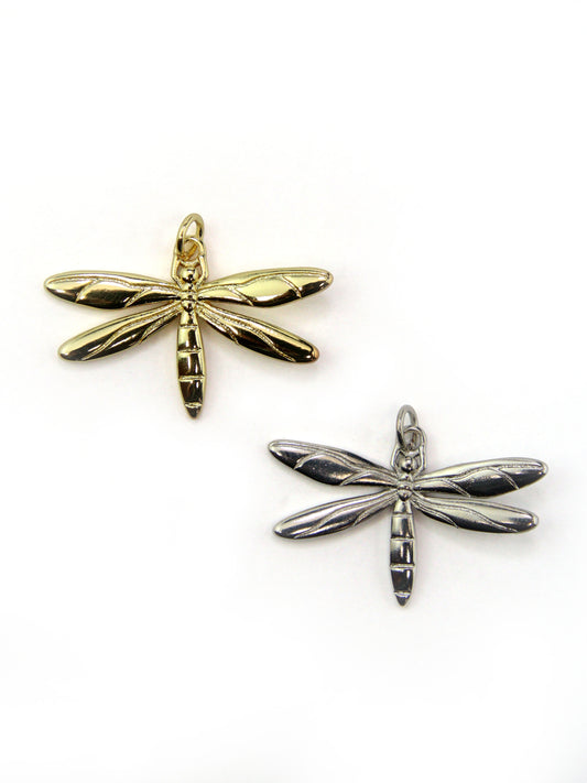 Charm libellule laiton 30 mm