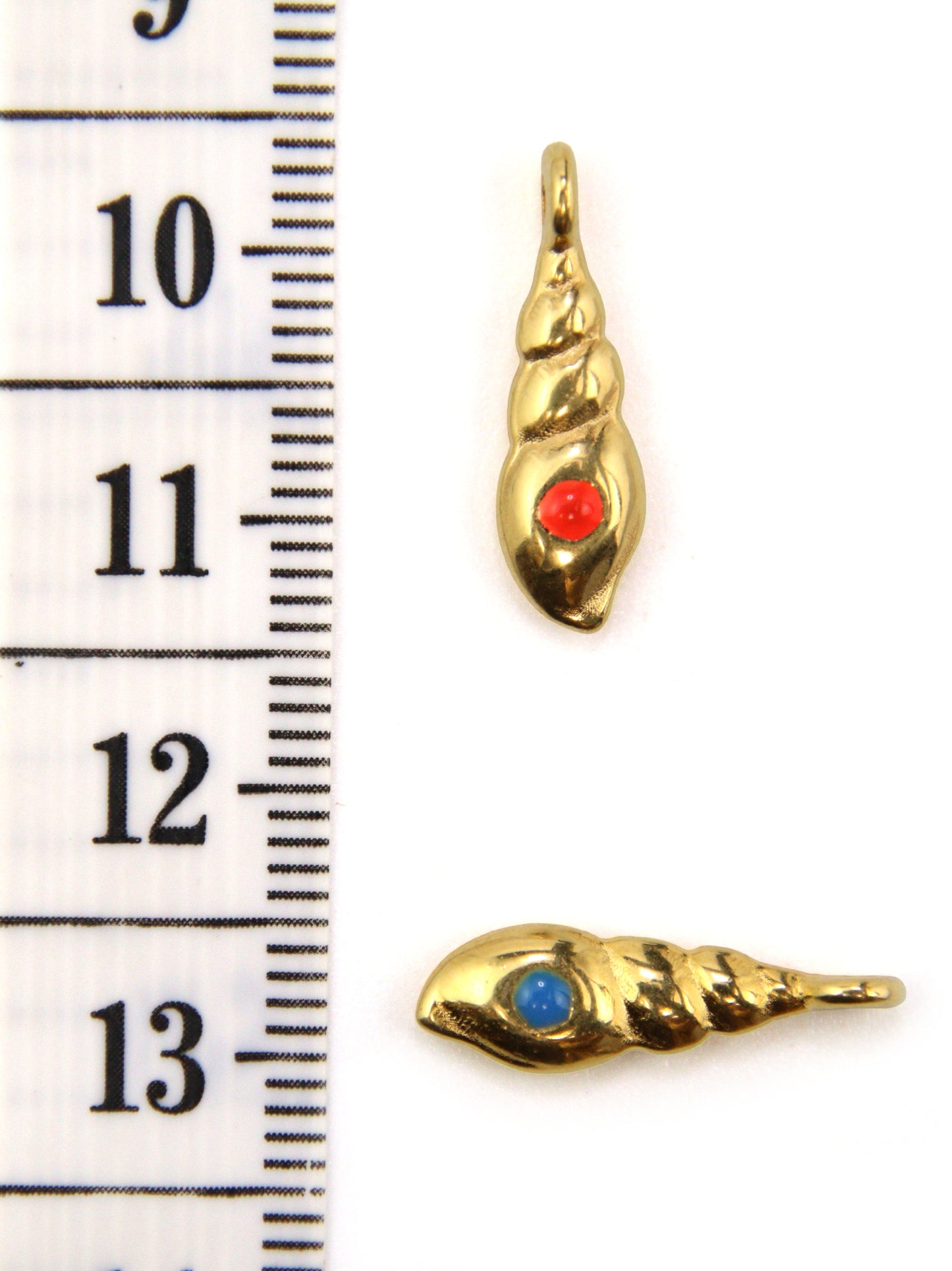 Charm long coquillage zamak 15 mm