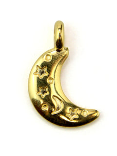 Charm croissant de lune étoilé zamak 19 mm