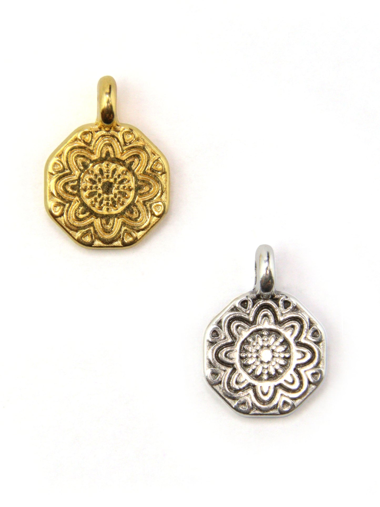 Charm mandala zamak 9 mm