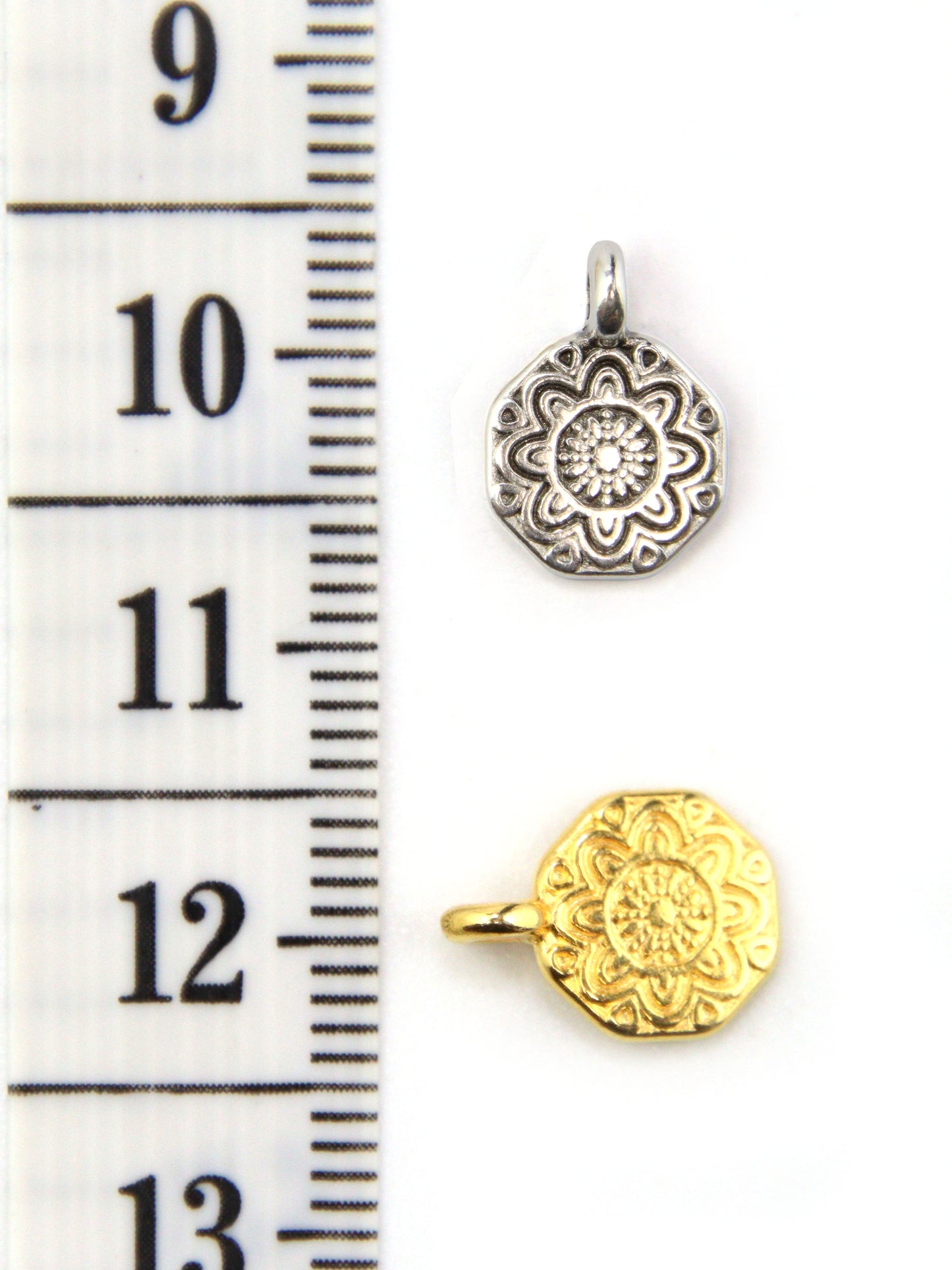 Charm mandala zamak 9 mm