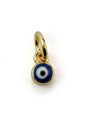 Charm mini oeil coloré laiton 5 mm