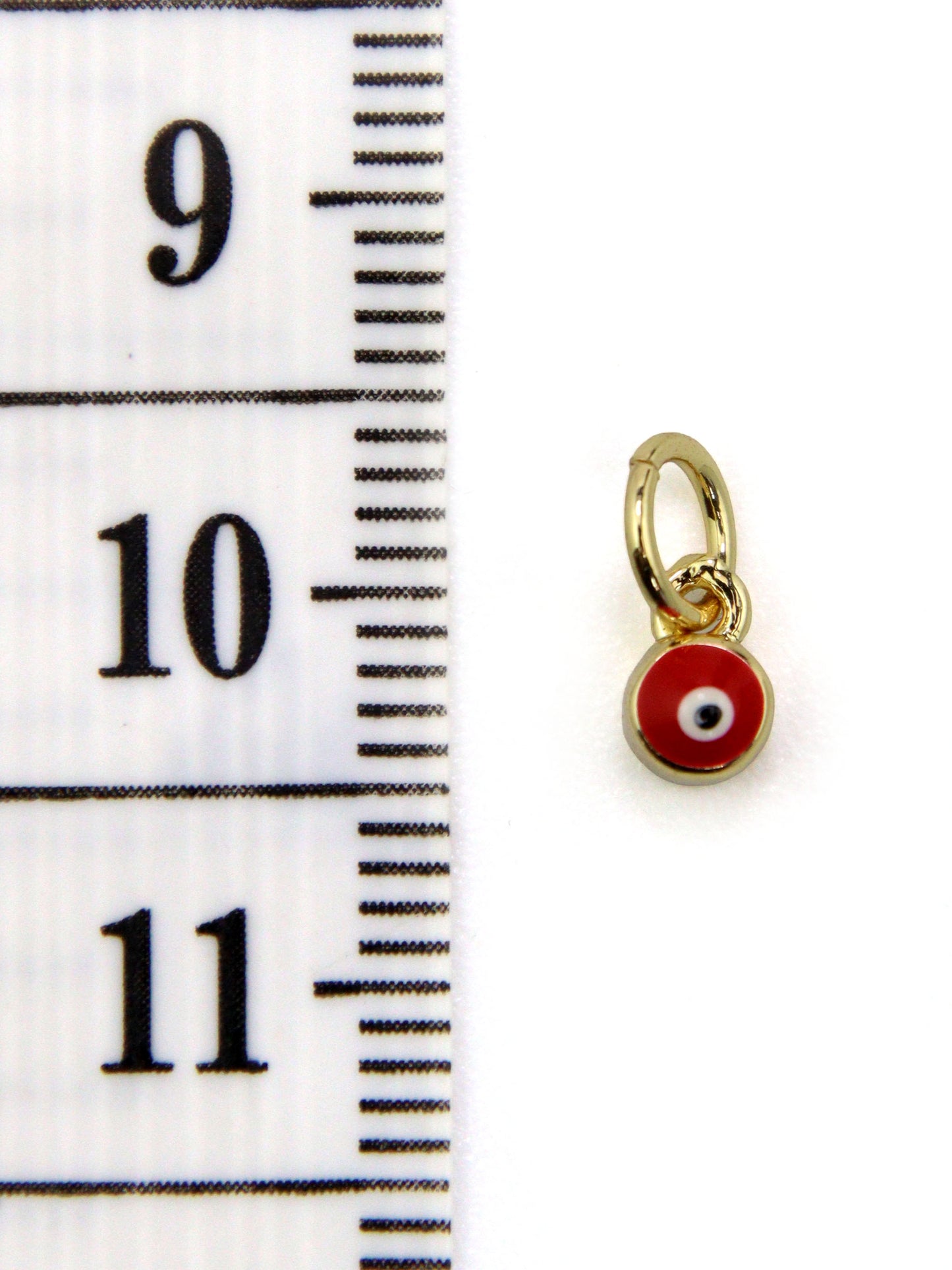 Charm mini oeil coloré laiton 5 mm