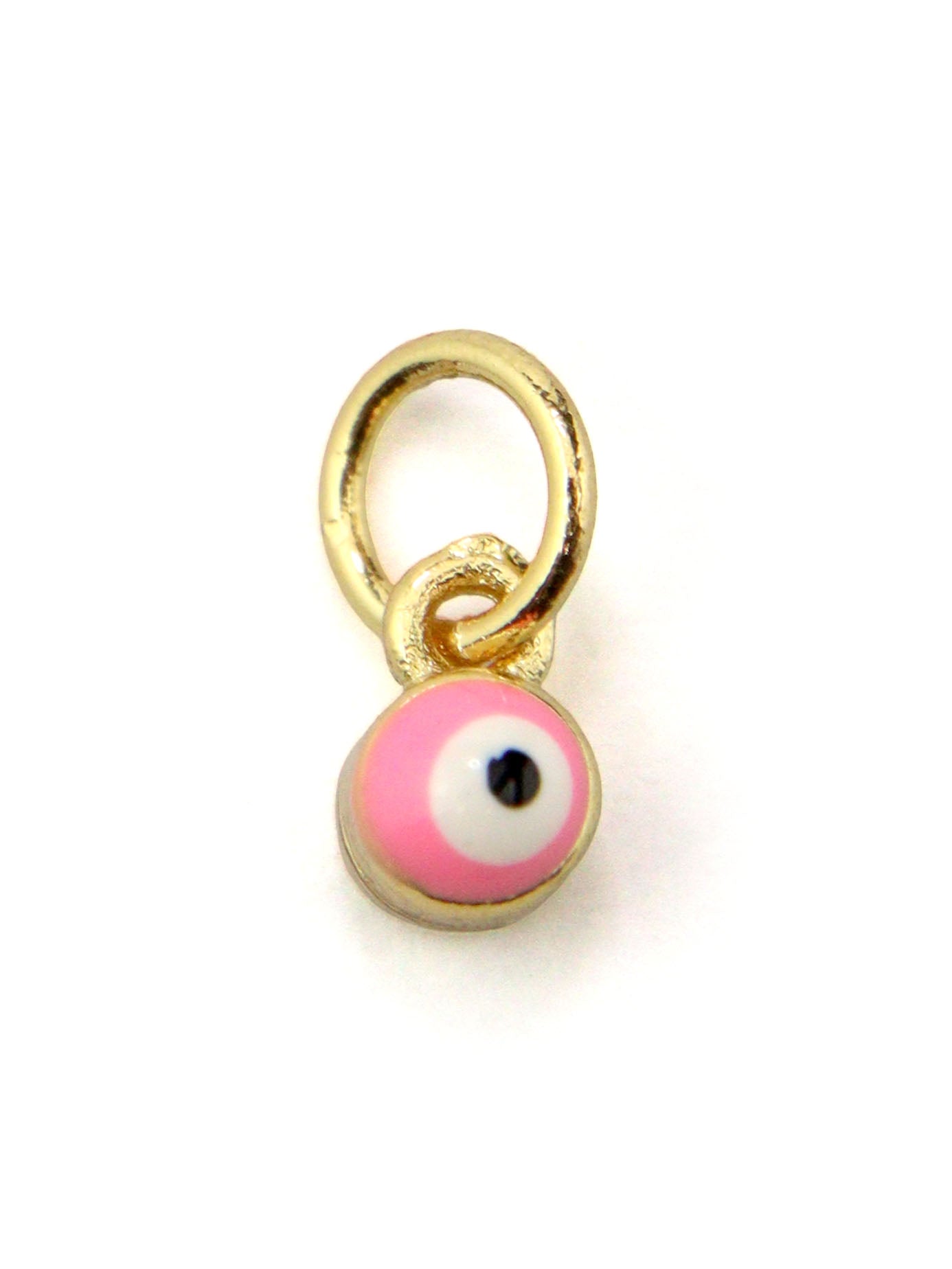 Charm mini oeil coloré laiton 5 mm