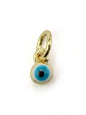 Charm mini oeil coloré laiton 5 mm
