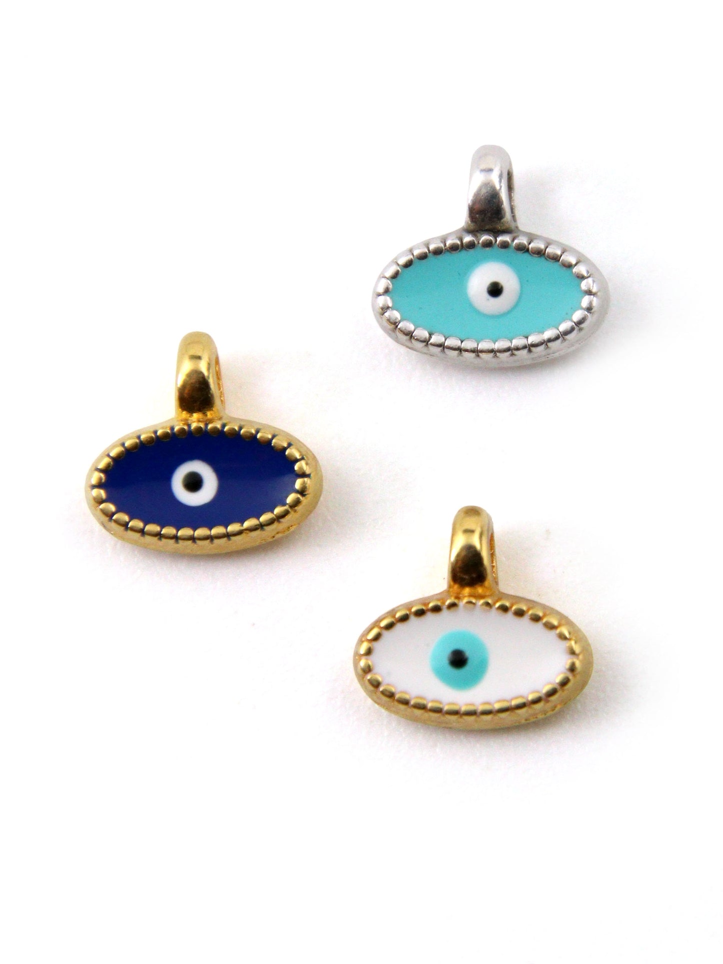 Charm oeil ovale zamak 8 mm