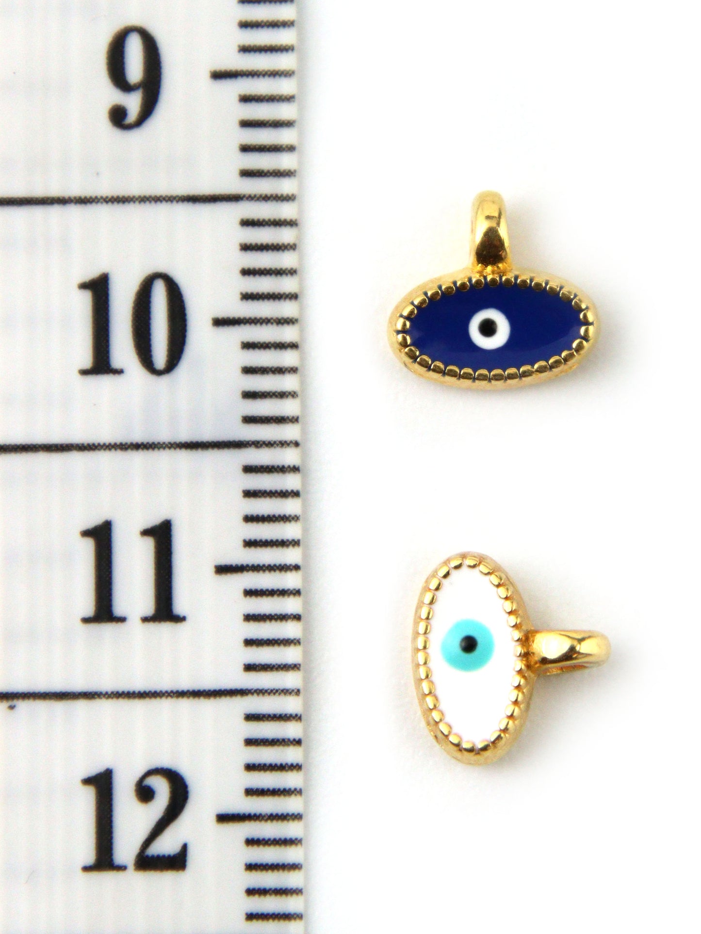 Charm oeil ovale zamak 8 mm