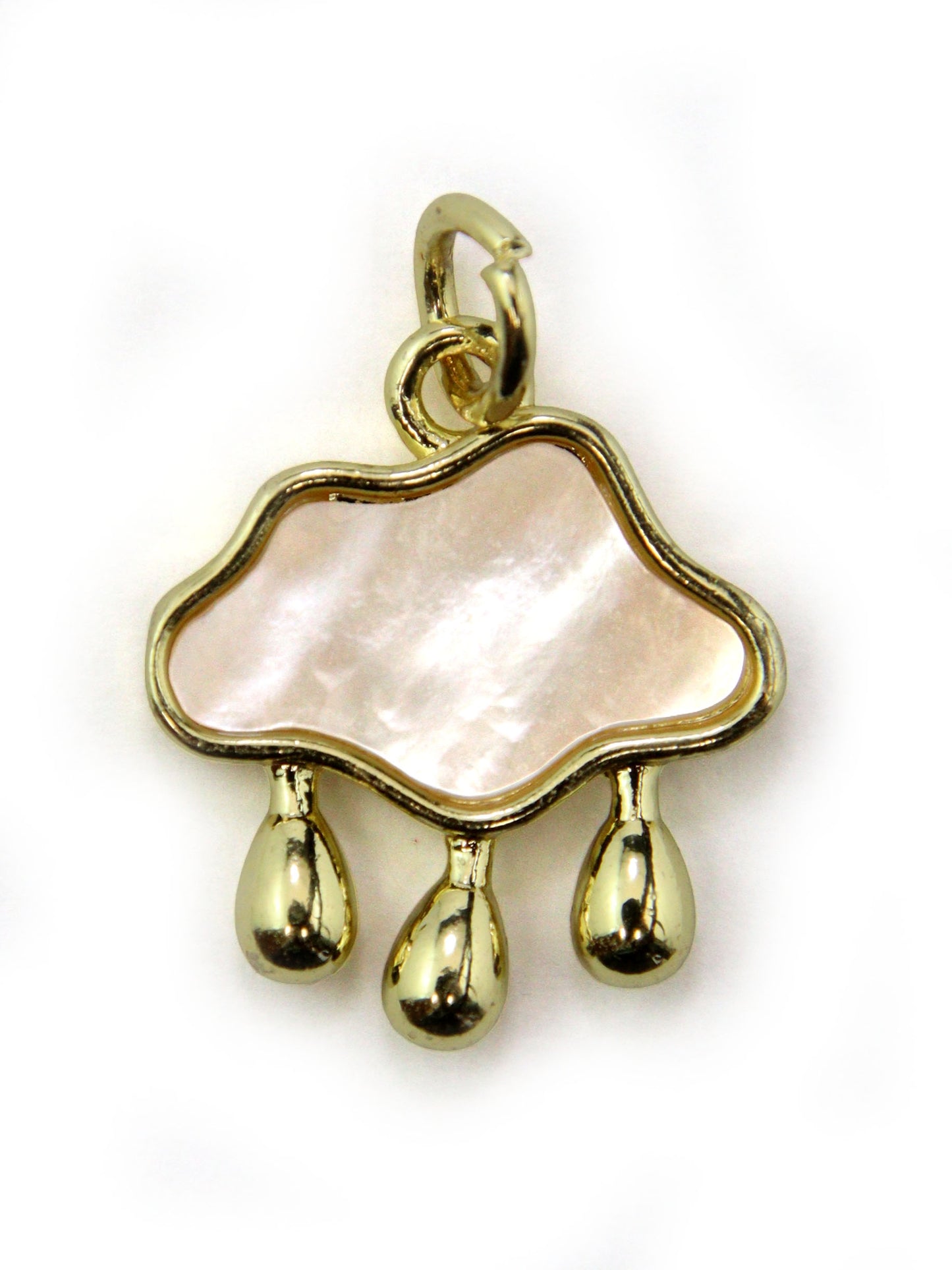 Charm nuage petite pluie laiton 15 mm