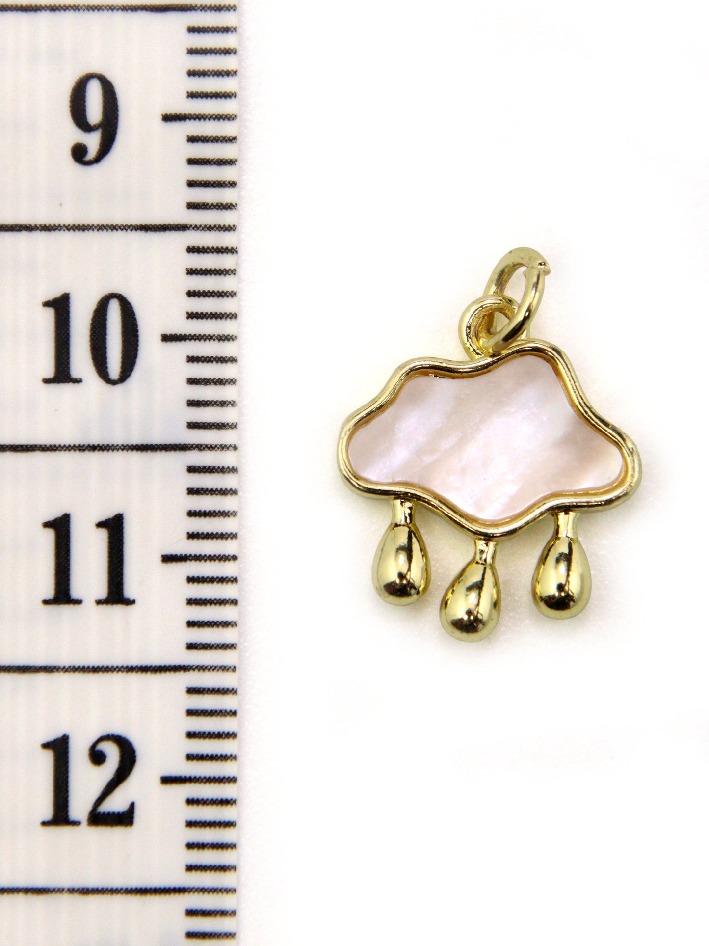 Charm nuage petite pluie laiton 15 mm