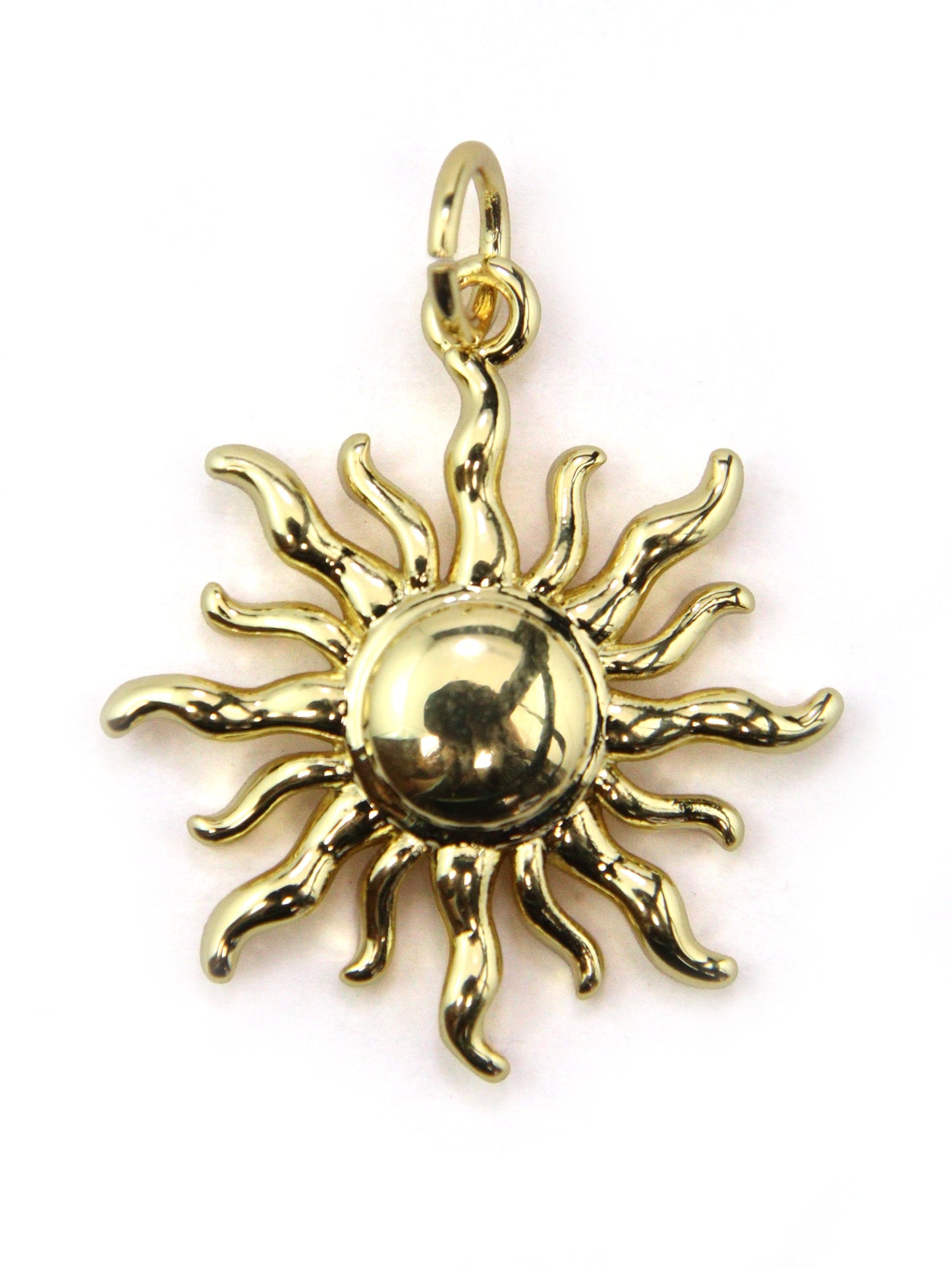 Charm soleil indien laiton 20 mm