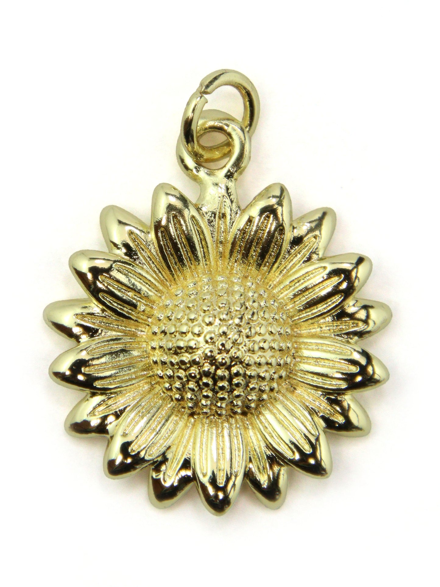 Charm fleur tournesol laiton 20 mm